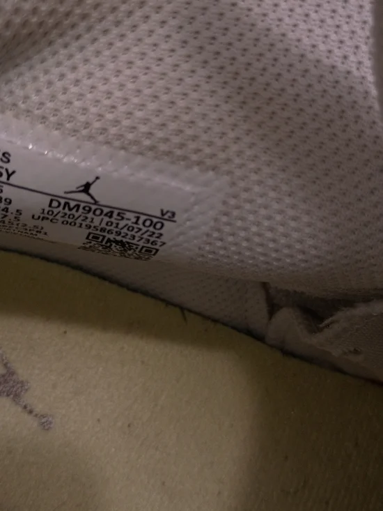 Nike Kids' Air Jordan Retro Denim White/Blue Sneakers - Picture 8 of 9